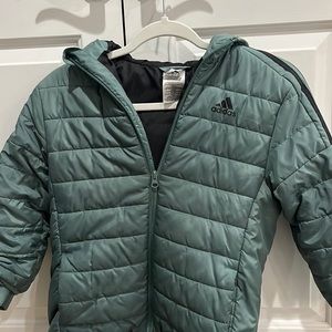 Green boys Adidas jacket size 7/8